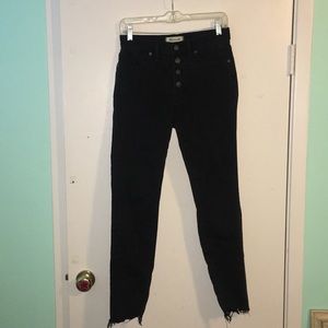 Madewell: 9” High-Rise Skinny Jeans in Black